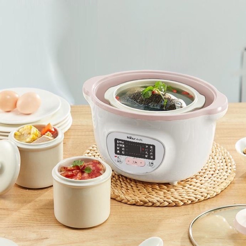 Nồi nấu chậm hầm cháo đa năng BEAR 1.6L thố sứ bảo hành 12 tháng