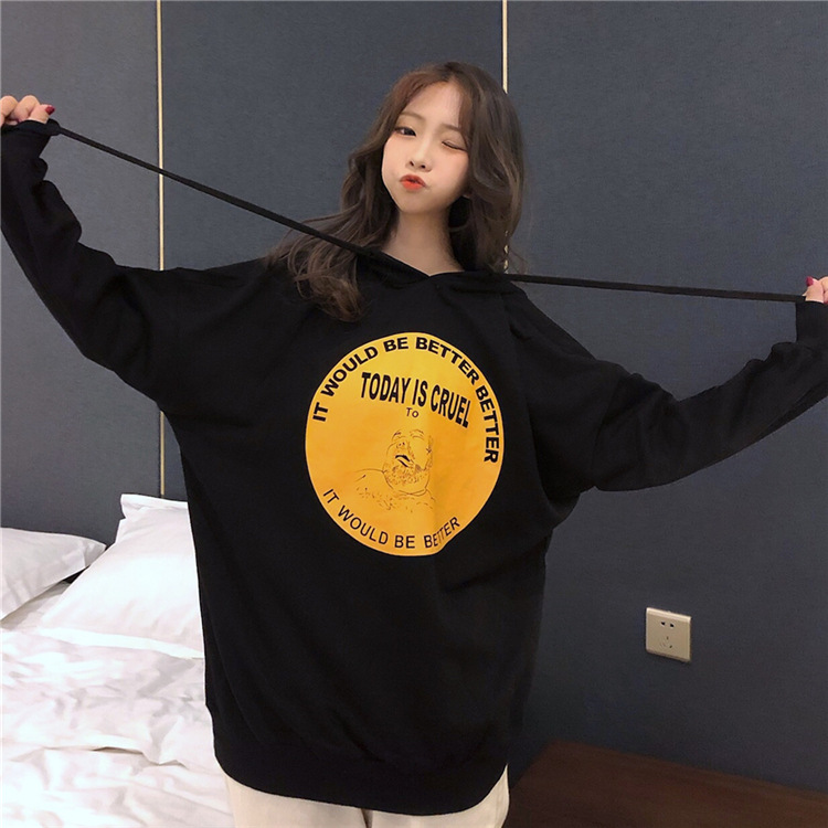 Áo Hoodie IELGY Dài Tay Cỡ Lớn Thời Trang Cho Nữ