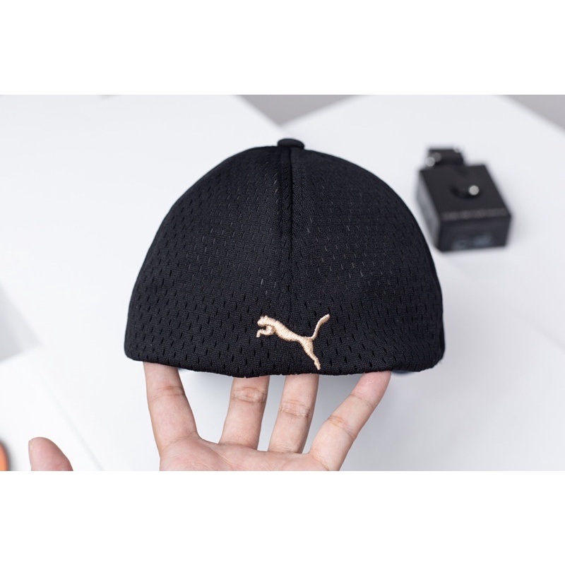 Nón lưỡi trai bít đuôi Pu ma  logo thêu chất cotton Hàn Quốc cao cấp, nón kết màu trắng xanh đen