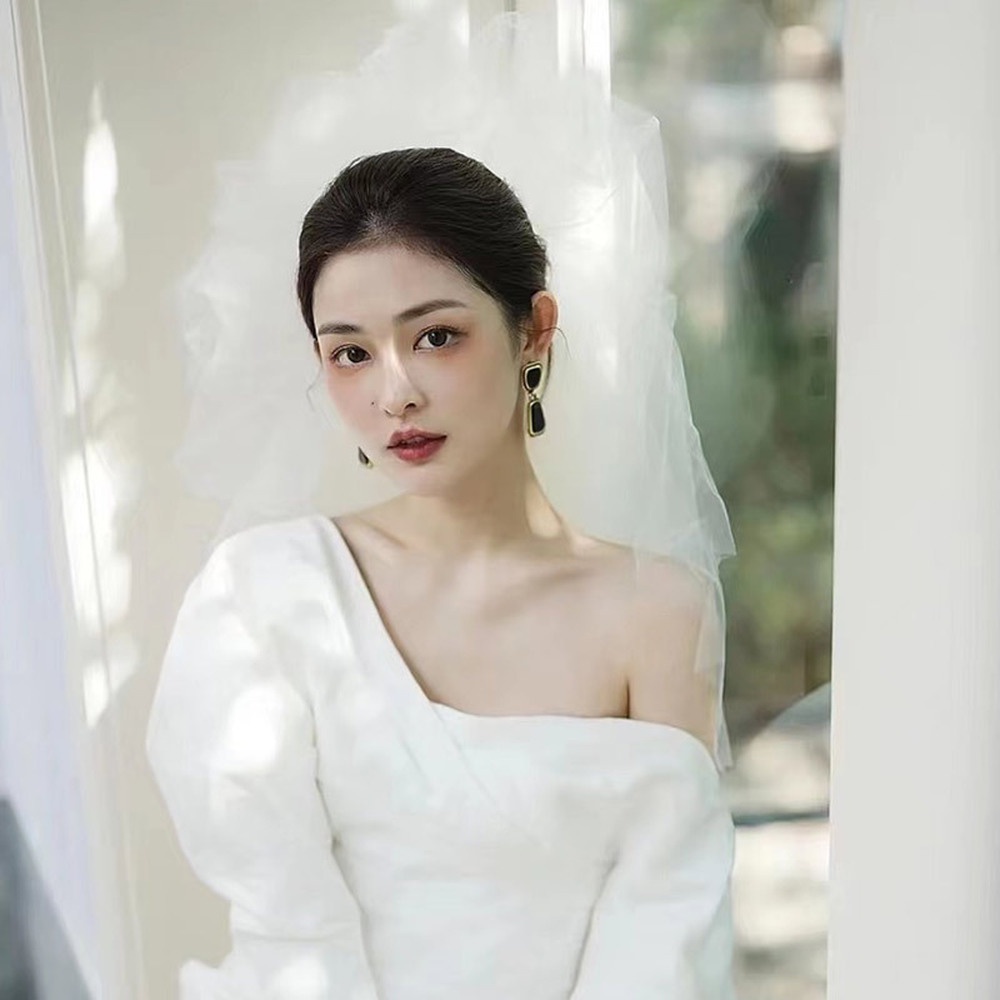 Mạng Che Mặt Bằng Sợi Lông Mềm Mịn Thời Trang Cho Cô Dâu