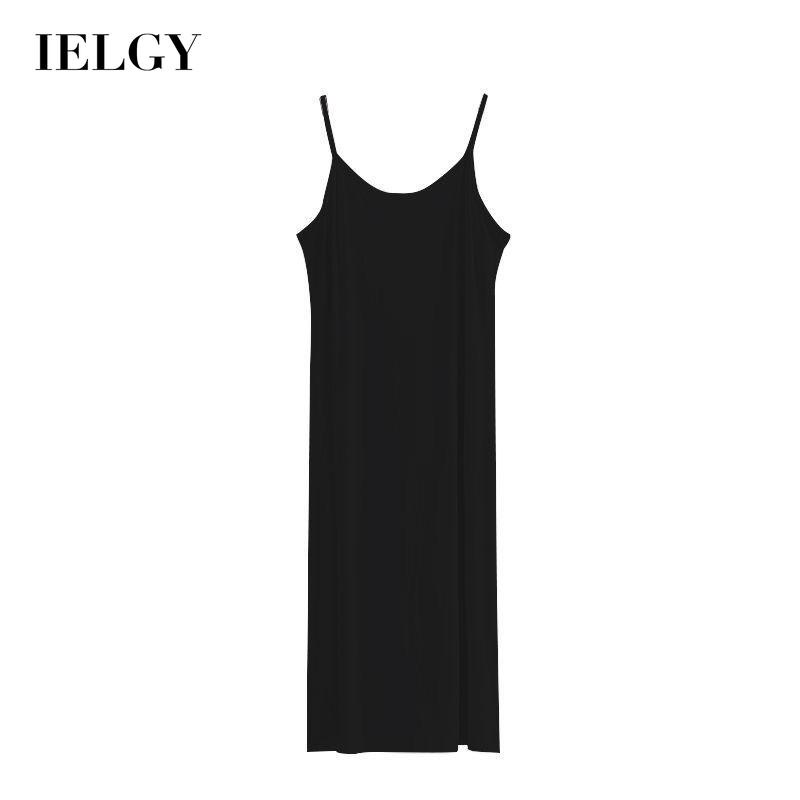 Đầm IELGY dáng dài không tay cổ chữ V đơn giản mặc ở nhà cho nữ