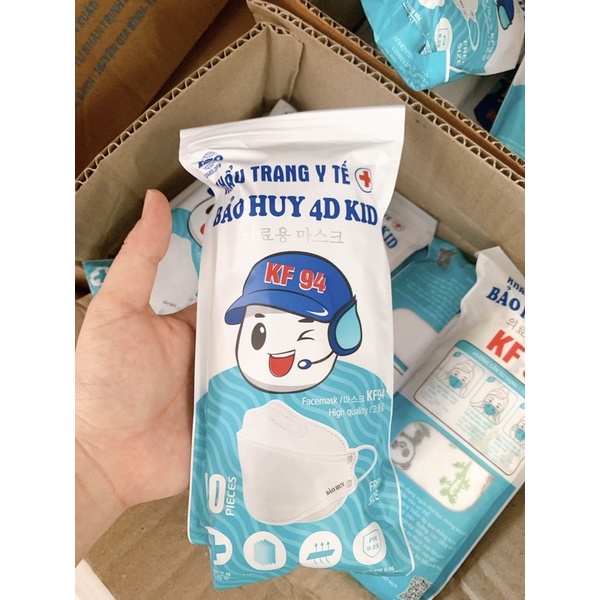 ( Túi 10 cái) Khẩu Trang 4D Trẻ Em KF94 Công Nghệ Dập Hàn Quốc - Hàng Chính Hãng Công Ty Trịnh Trung ( T&amp;T ). Mẫu mới