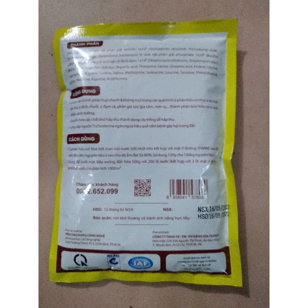 CHẾ PHẨM VI SINH ỨNG DỤNG EM PLUS SFARM TRICHODERMA XỬ LÝ MÙI HÔI, Ủ RÁC, PHÂN CÁ, ĐẬU TƯƠNG...