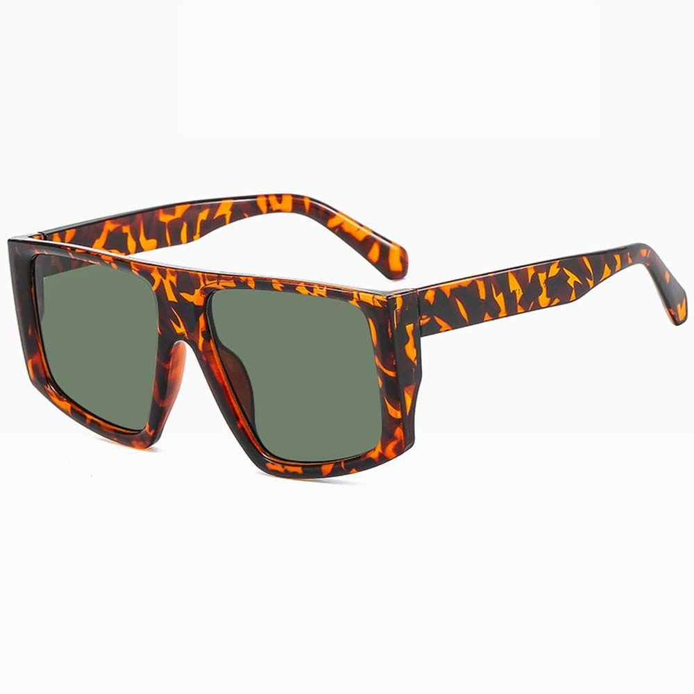 Kính Mát Gọng Vuông Lớn Chống Tia UV Màu Đen Phong Cách Vintage