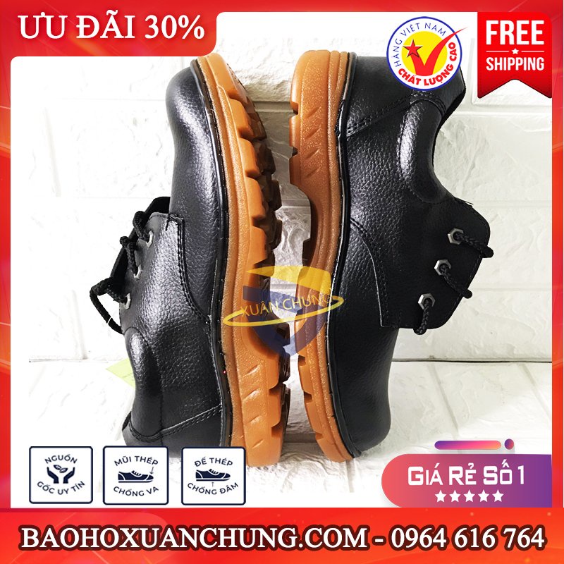 Giày bảo hộ lao động ABC đế kếp mũi sắt chống đinh, chống va đập