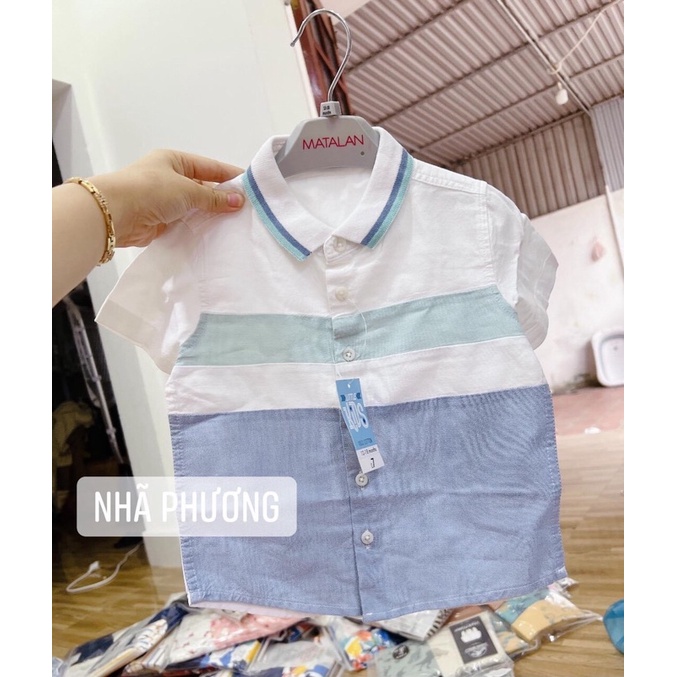 Áo Polo Matalan cho bé trai các phân loại màu trắng xám /xanh navy/ trắng trơn/ đỏ trơn cực ngầu