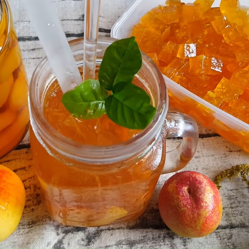 Thạch Dừa vị Đào Coconut Jerry Cắt Hạt 10mm - Túi 1kg - Giải nhiệt, pudding, Giải khát mùa hè