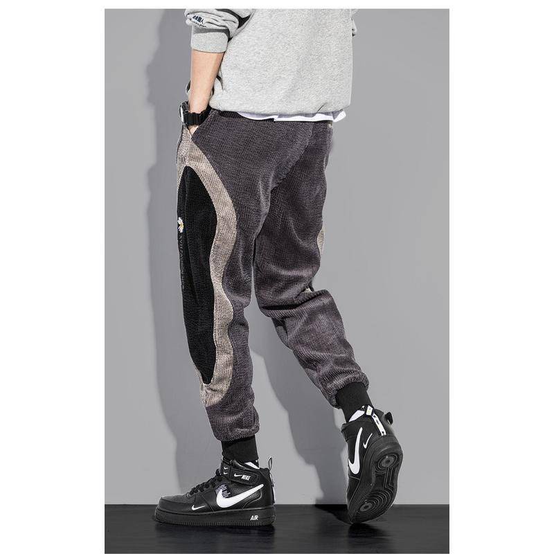 Quần Jogger Nam Vải Nhung Dày Dáng Rộng Kiểu Hàn Quốc Thời Trang Thu Đông Cho Nam