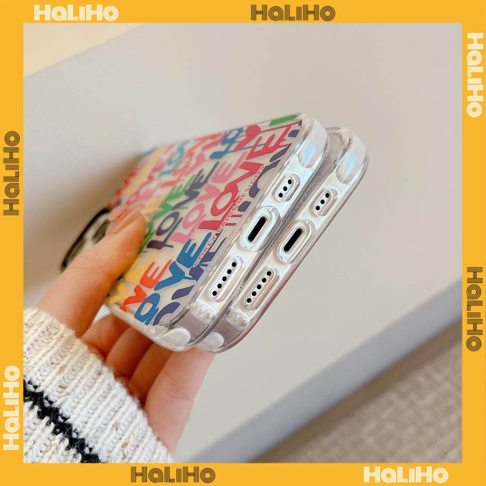 iPhone Case Silicone Soft Case Clear Case Thickened Shockproof Protection Camera Color English Compatible For iPhone 11 iPhone 13 Pro Max iPhone 12 Pro Max iPhone 7 Plus iPhone xr
