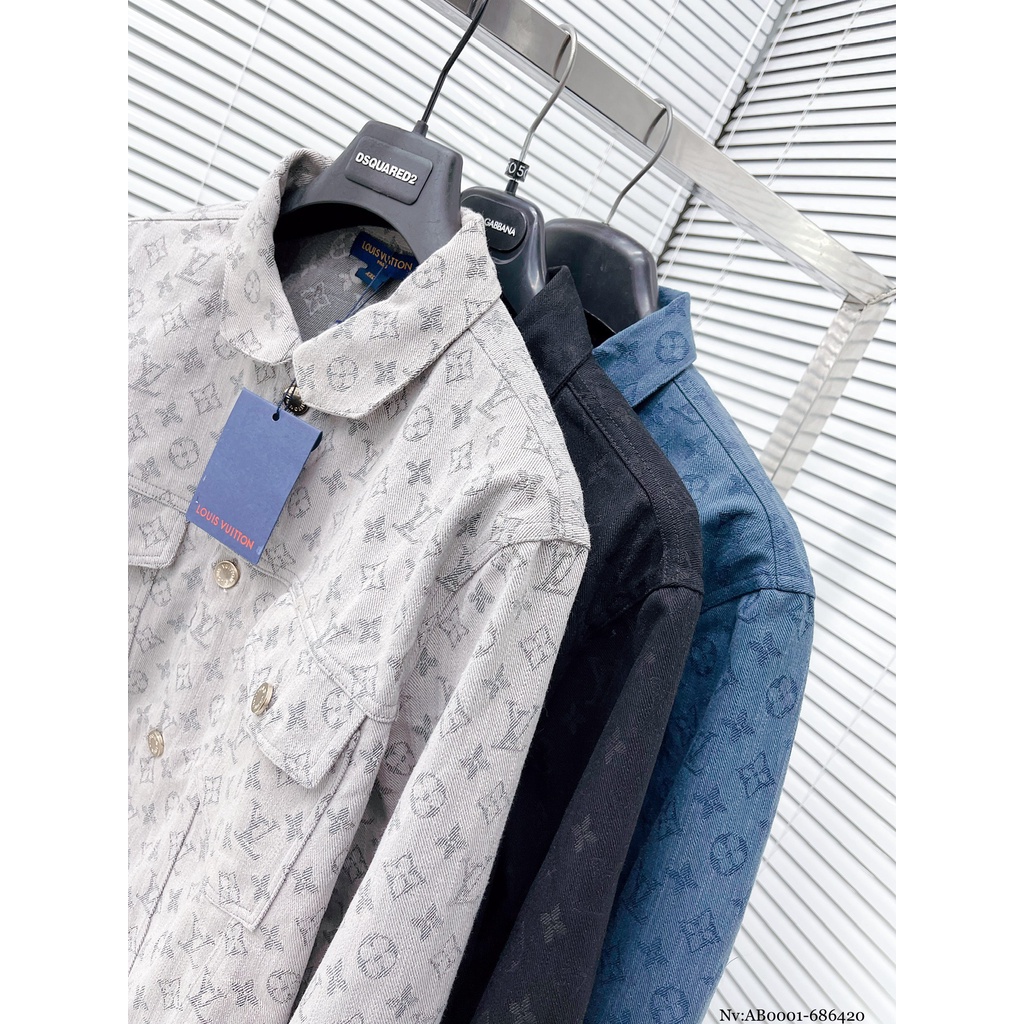 Áo khoác Jean LV, Áo Bò LV unisex mẫu  mới nhất 2022  From dáng chuẩn,chất liệu cao cấp không phai màu