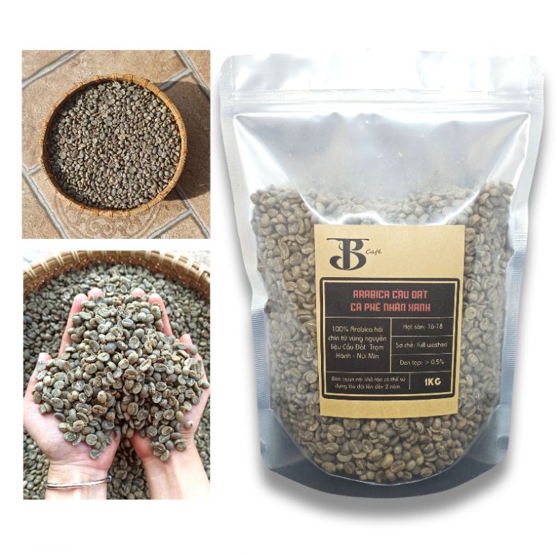 Cà phê nhân xanh Arabica Cầu Đất (Nhặt tay sạch sẽ, 100% trái chín) - TBCAFE