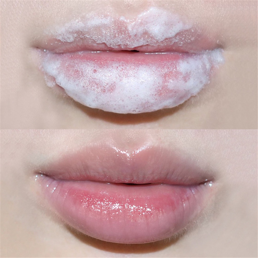 【sweet】1Pcs 12ml woman Pink tube Exfoliating Bubble Lip Scrub Cream Moisten Lip Exfoliator