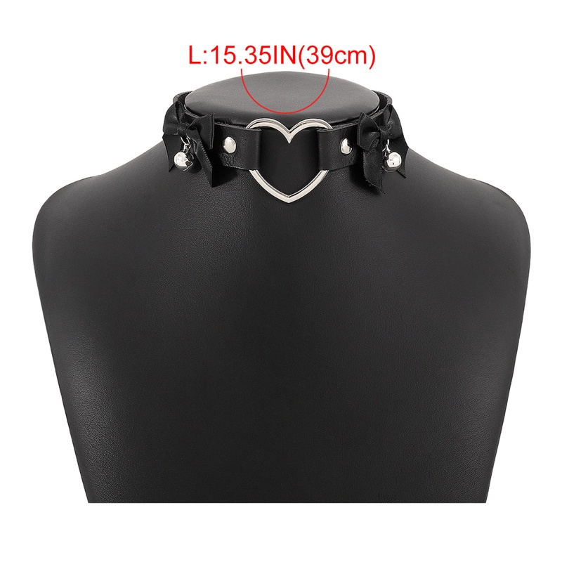 Vòng Cổ Choker Da PU Đính Nơ Phong Cách Gothic Punk Lolita