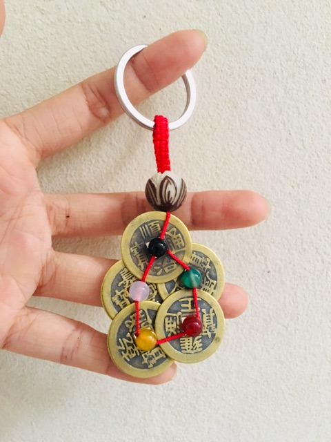 Móc khóa xâu Tiền xu Ngũ đế