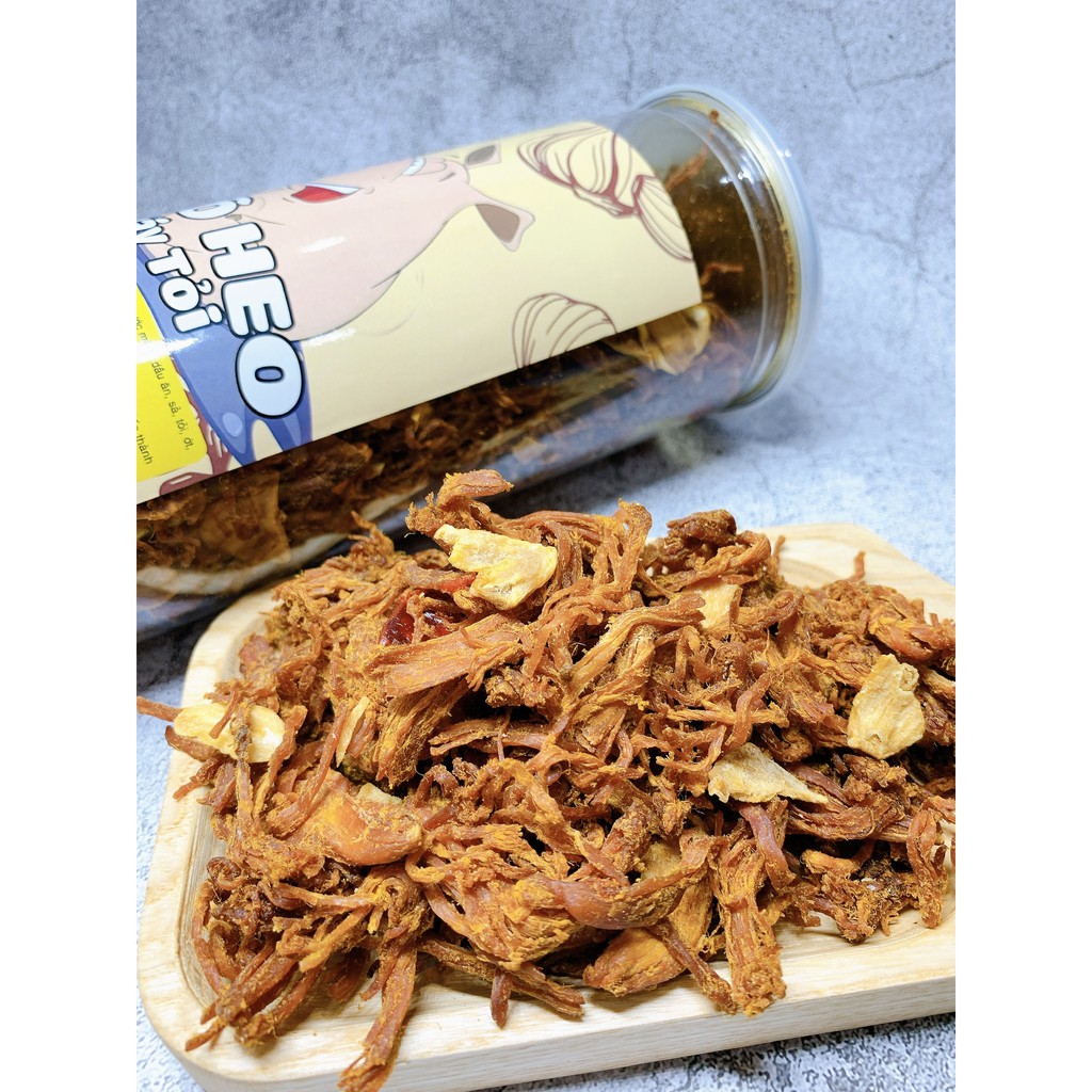 Khô heo cháy tỏi 300g ăn vặt nhà MIN'S FOOD thơm ngon, đồ ăn vặt Việt Nam an toàn vệ sinh thực phẩm
