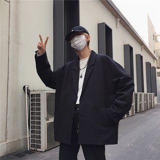 (Sẵn L) Áo khoác blazer nam đen