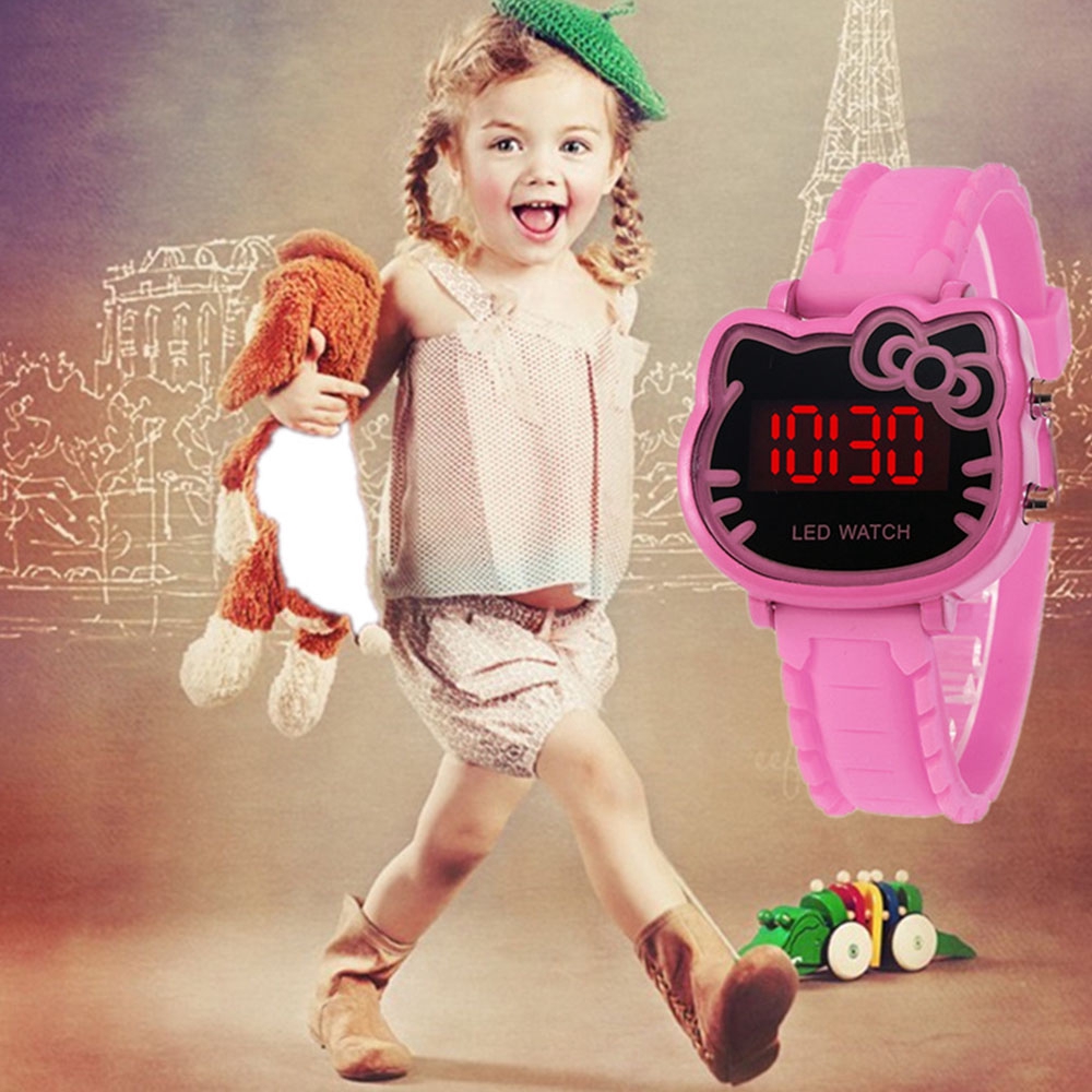 Đồng Hồ Điện Tử Chống Thấm Nước Hình Hello Kitty Cho Bé | BigBuy360 - bigbuy360.vn
