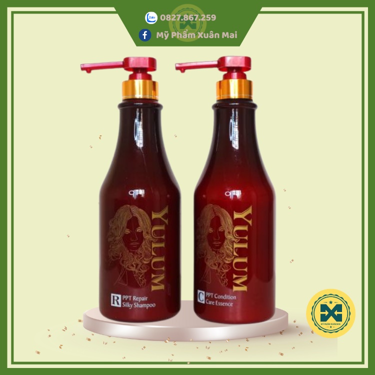 Bộ dầu gội xả Yulum siêu mượt 750ml