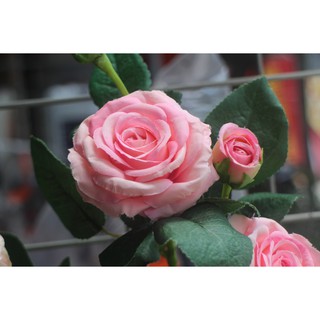 HOA HỒNG QUÝ TỘC CÀNH 7 BÔNG/Hoa lụa