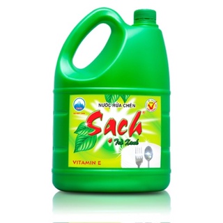 Nước rửa chén siêu sạch có hương chanh và trà xanh can 3kg6