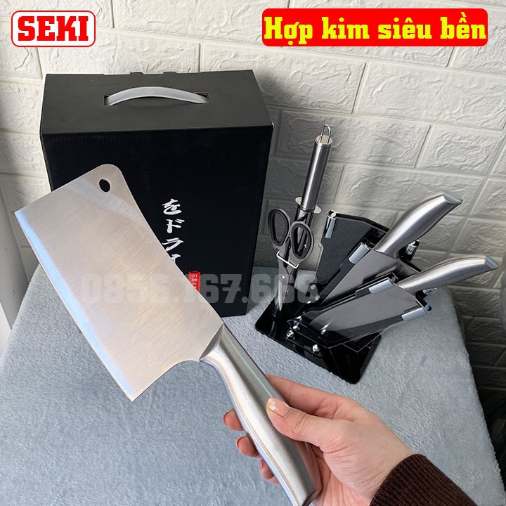 Bộ dao 6 món Nhật Bản, Bộ dao làm bếp cao cấp SEKI 6 món (Hàng nội địa Nhật Bản)