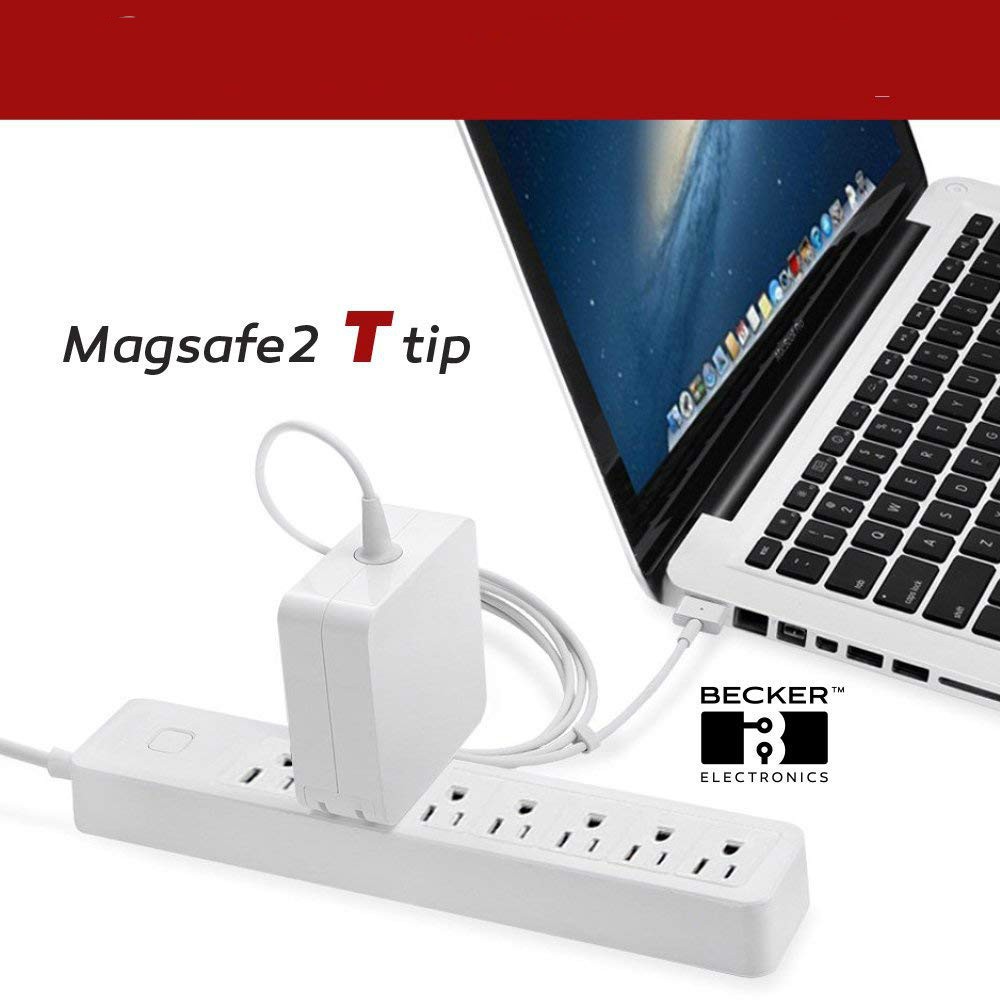 Macbook Pro Charger 60W Magsafe 2 (T) Style Power Adapter Connector