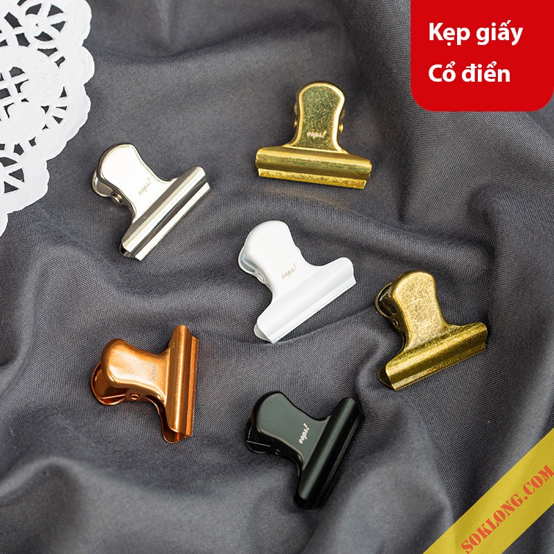 Kẹp giấy kim loại dễ thương/ cổ điển nhiều mẫu - kẹp ghim giấy tùy chọn hình