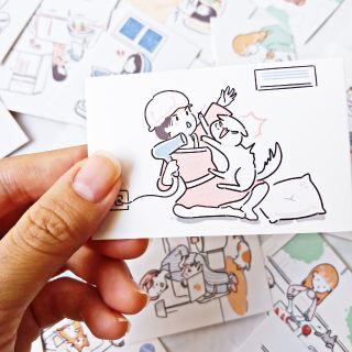 (Hình thật) Mini card A Day with My Cat