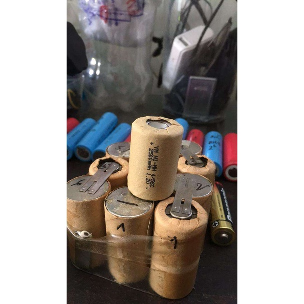 Pin NiCd NiMh SC dòng xả 10-15C dành cho pin máy khoan, 1200mAh-2000mAh 1.2V tháo máy