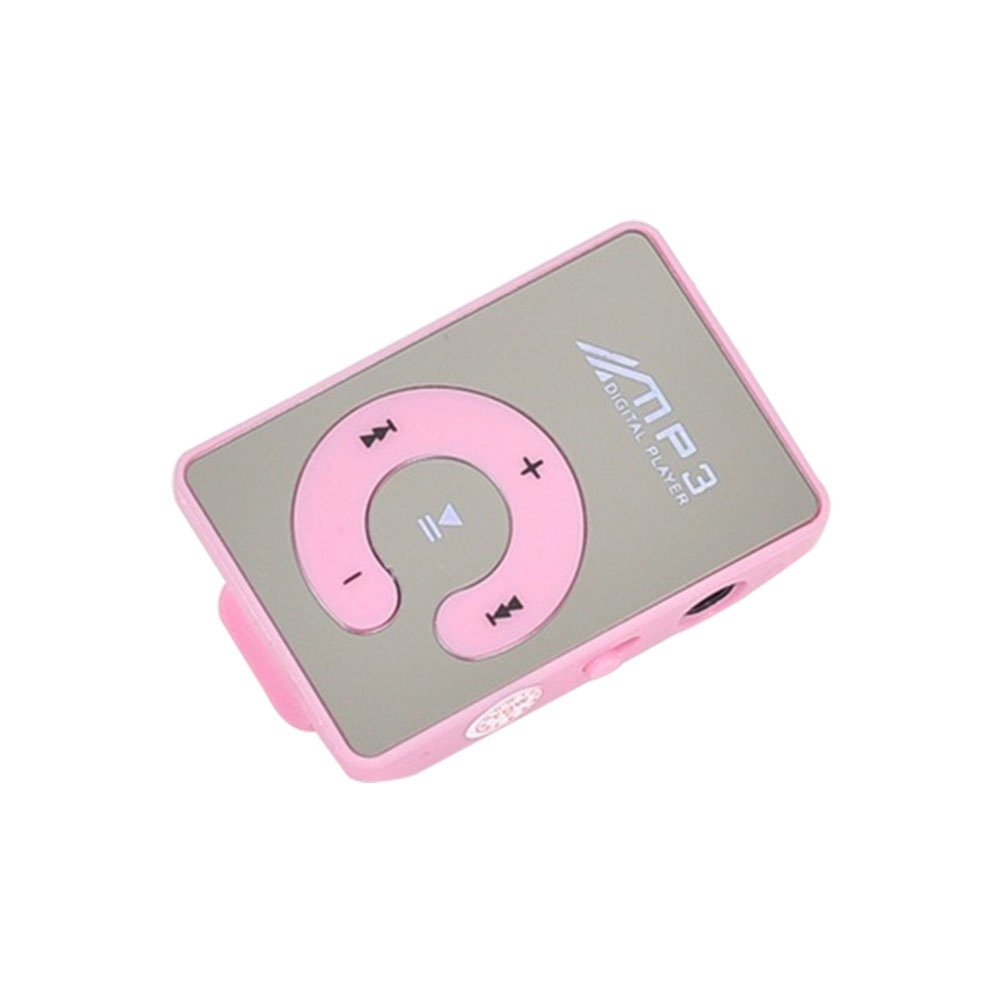 Máy Nghe Nhạc MP3 Kỹ Thuật Số Mặt Gương Mini Hỗ Trợ Thẻ TF / Micro Kèm Kẹp Giữ