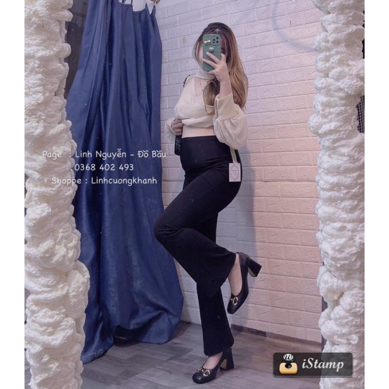 Quần bầu công sở ống Loe chất UMi co dãn
