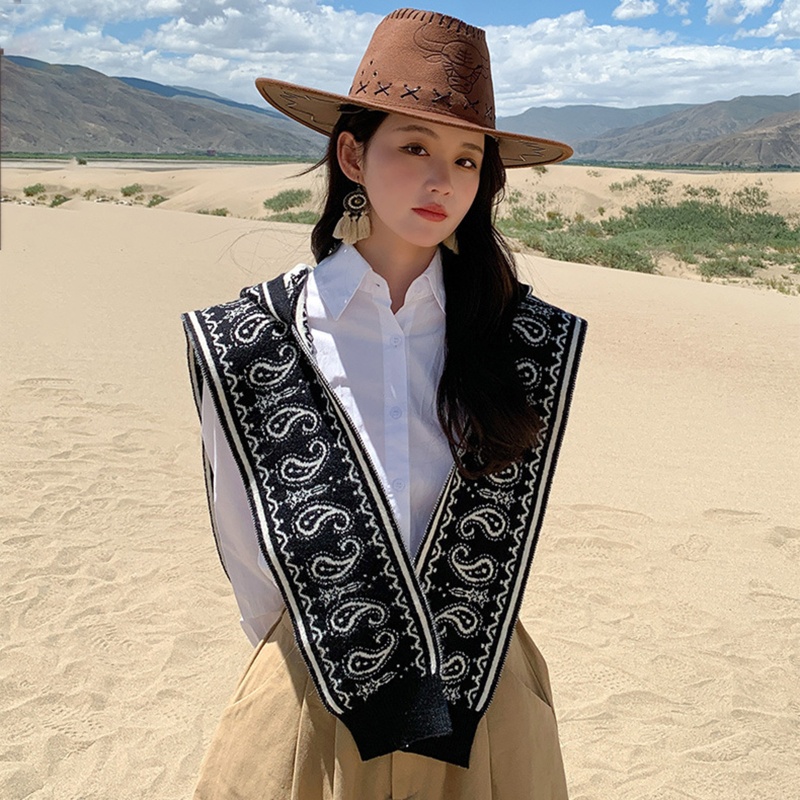 Mũ Trùm Đầu Kiêm Khăn Choàng Cổ Đan Móc In Hoạ Tiết One Piece Thời Trang Cho Nữ