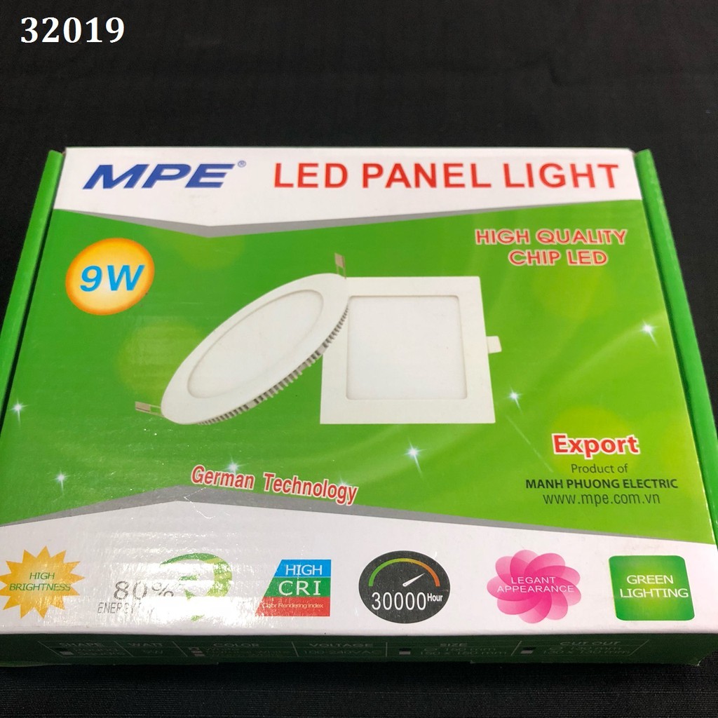 Đèn led âm trần, tròn MPE 9W