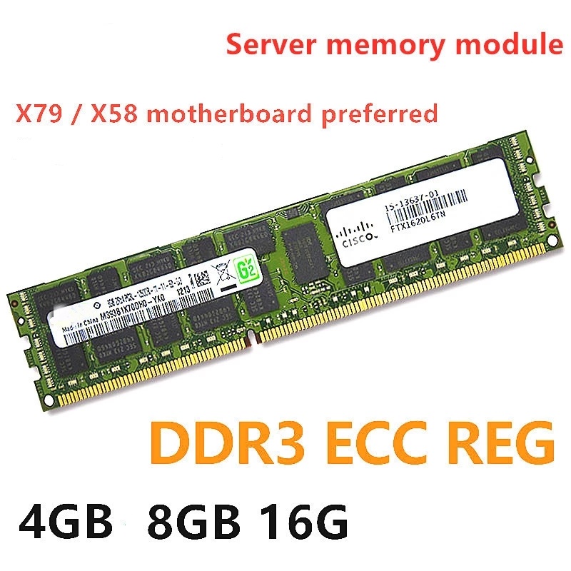 Bộ Nhớ Ddr3 4GB 8GB 16GB ECC 1333 1600 1866MHz PC3 PC3L RAM Hỗ Trợ x79 x58 LGA 2011