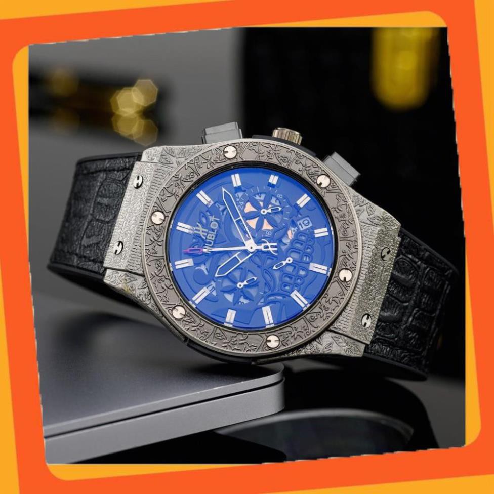 [Tặng box hãng] Đồng hồ nam Hublot cao cấp full đá DH207, thiết kế cổ điển