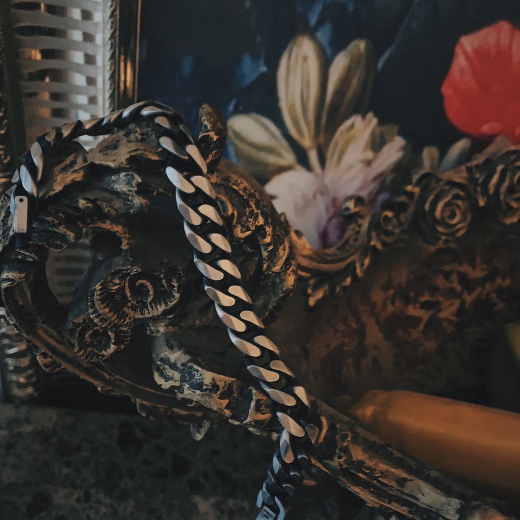 Vòng tay thép titan phong cách hip hop Hàn Quốc cổ điển tùy chọn màu sắc