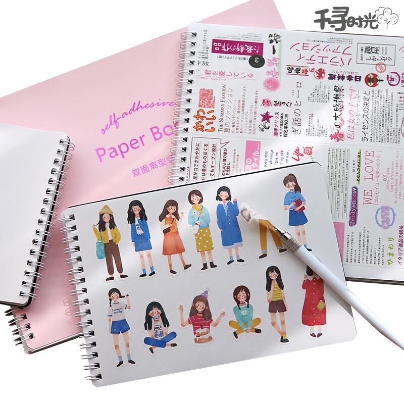 Sổ Chiết,Lưu Trữ Sticker washi Tape Paperbook A4/A5 40 tờ