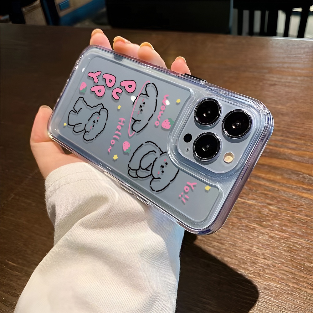 Ốp Điện Thoại Trong Suốt In Hình Chú Cún Cho iphone 14ProMax 14Plus 13 11 12 7Plus X XR XS Max