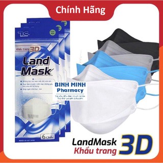 Khẩu trang 3d mask land mask chính hãng🌟khẩu trang y tế kháng khuẩn, ngăn bụi mịn.