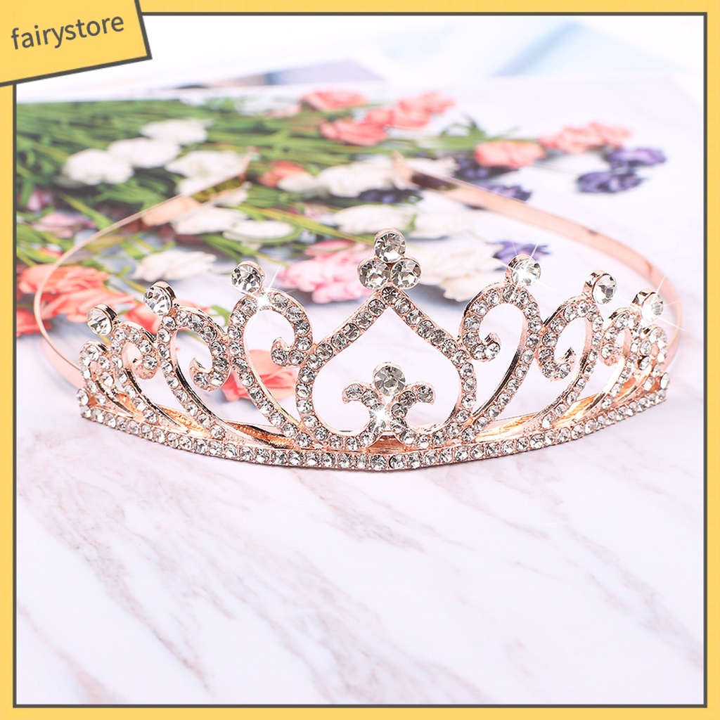 Vương miện đính đá thủy tinh xinh xắn dành cho bé gái