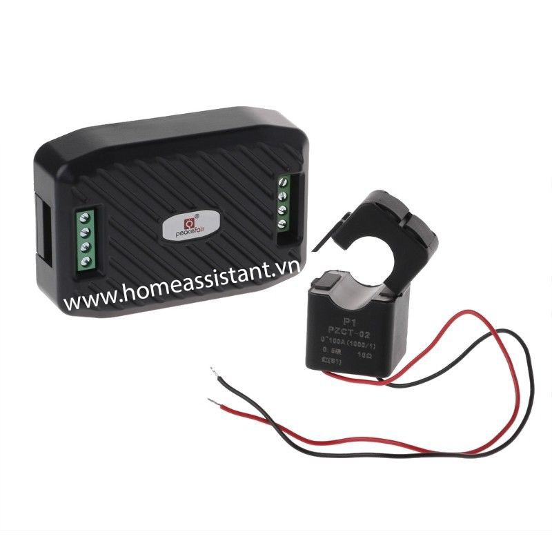 Công Tơ Điện AC 1 Pha Đồng Hồ 6 Thông Số 100A RS485 Modbus PZEM-016  Hass