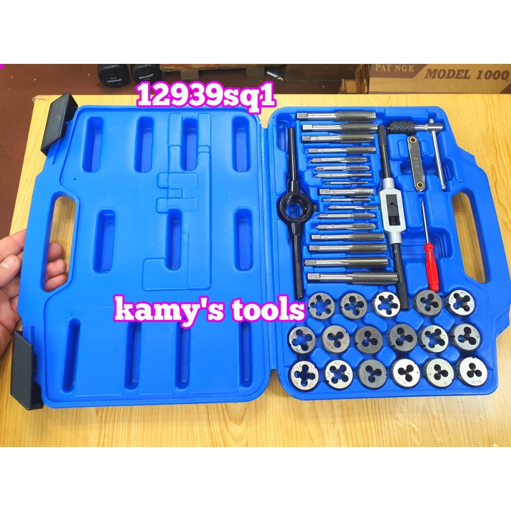 Bộ Taro bàn ren hệ inch 39 chi tiết Kingtony model 12939SQ1, bộ ta rô