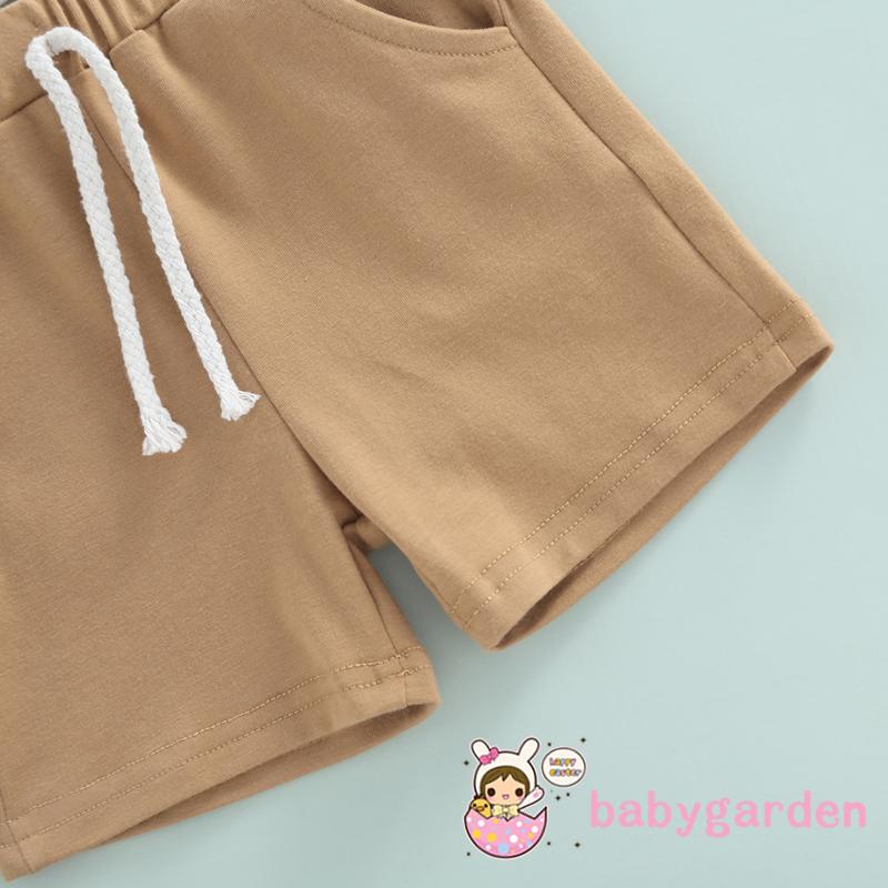 Set Đồ 2 Món Gồm Áo Tay Ngắn Và Quần Ngắn Màu Trắng Cho Bé Trai 6 Tháng Tuổi