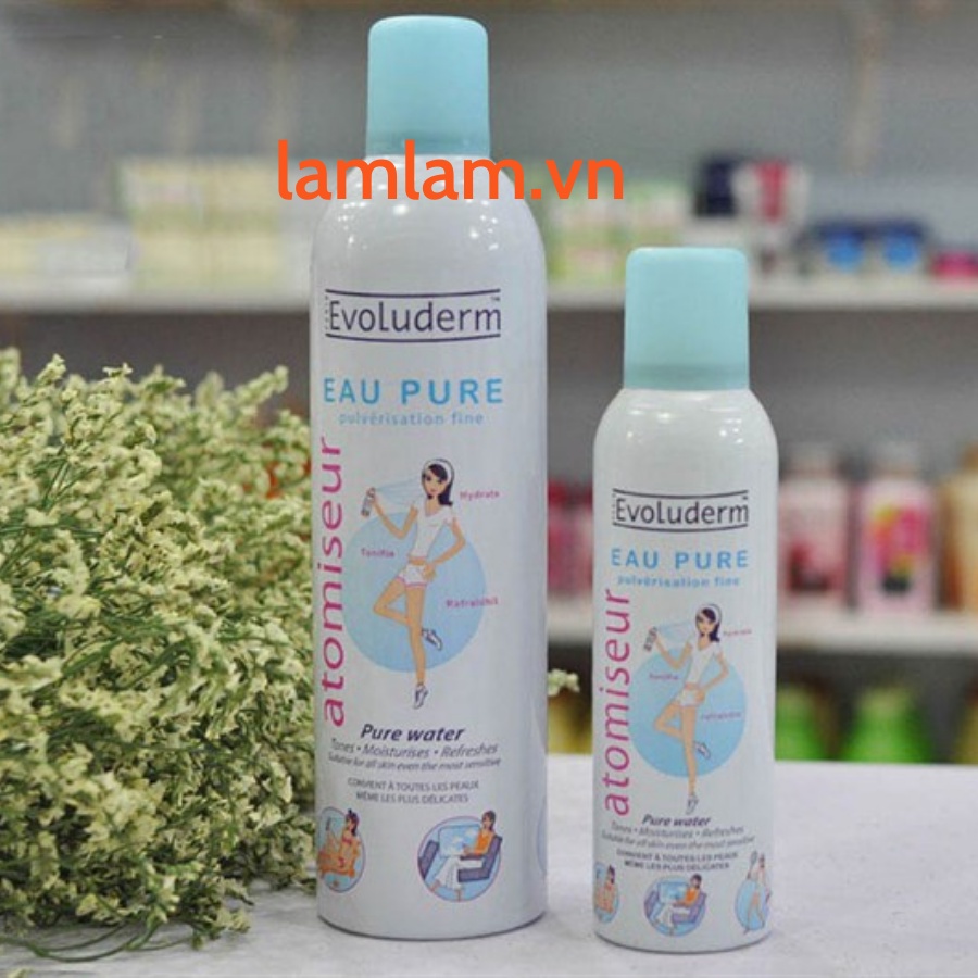 Xịt khoáng dưỡng da cấp ẩm Evoluderm Atomiseur Eau Pure 150ml