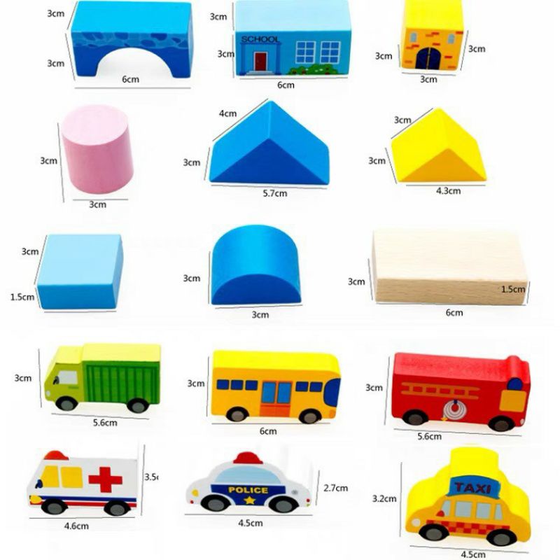 Đồ Chơi Xếp Hình 62 Chi Tiết Bằng Gỗ Cho Bé Sáng Tạo