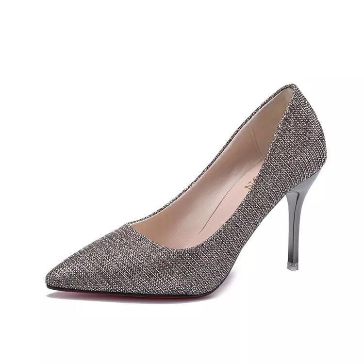 Giày cao gót nữ đính kim sa 7cm