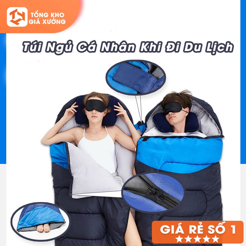 Túi ngủ cá nhân dành cho người lớn khi đi du lịch dã ngoại - Túi ngủ văn phòng tiện lợi