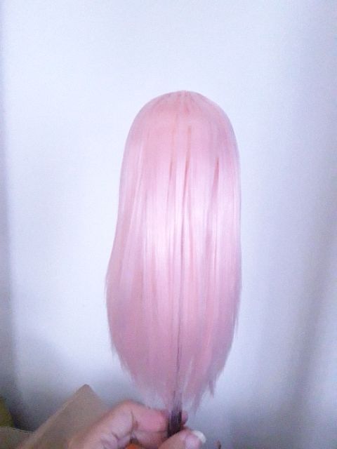 Tóc màu hồng cho búp bê bjd 1/4, 1/6