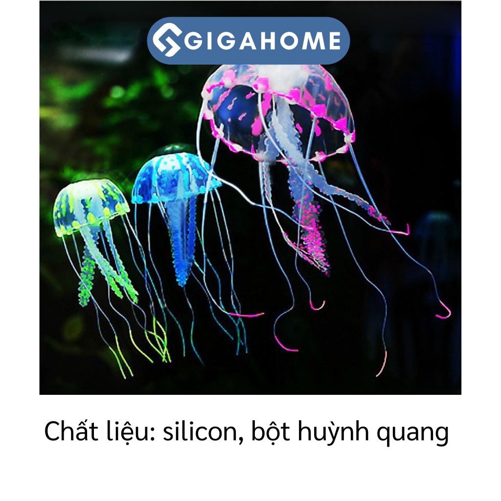 Sứa Giả Trang Trí Bể Cá, Hồ Cá Mini Phát Sáng Nếu Tiếp Xúc Với Đèn GIGAHOME 4942