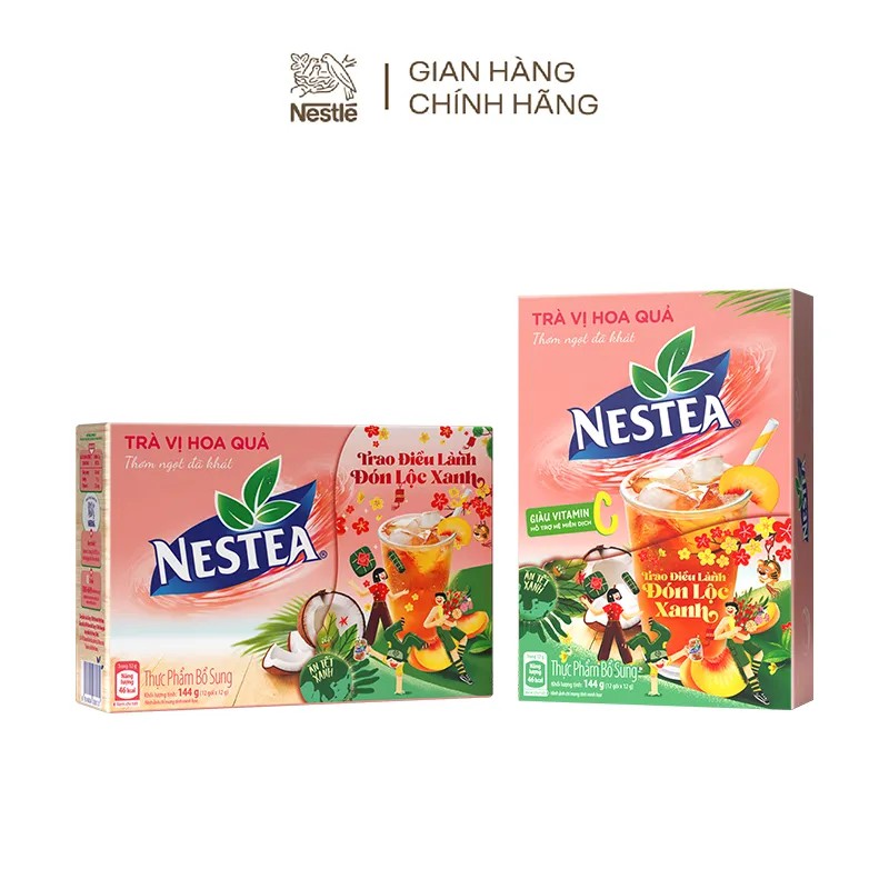 Thực phẩm bổ sung trà Nestea vị hoa quả (Hộp 12 gói x 12g) | BigBuy360 - bigbuy360.vn